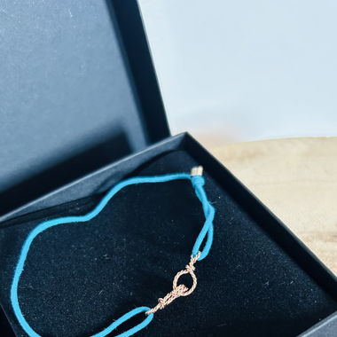 atelier PAULIN Armband rosé blau