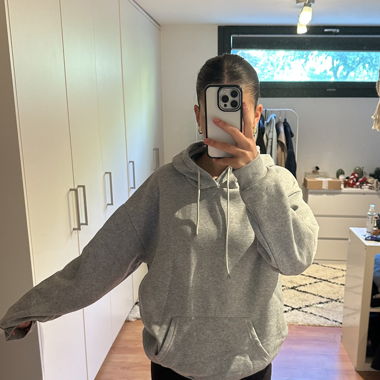 Grauer Oversize Hoodie
