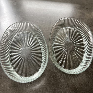 Set ovale Glasgerichte