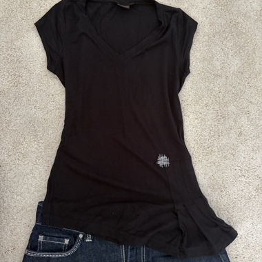 Haut noir asymétrique pour femme Beach y2k