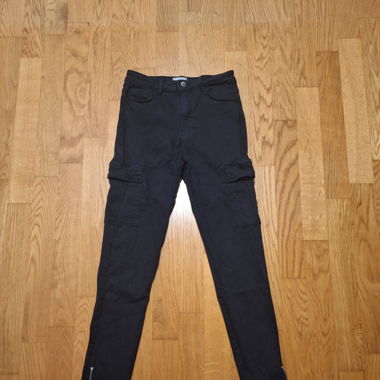 Fancy schwarze Hose mit Seitentaschen