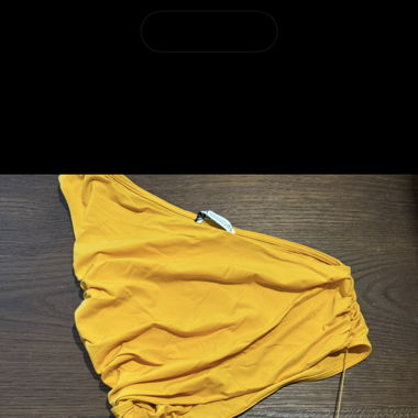 orange asymetrical body zara 