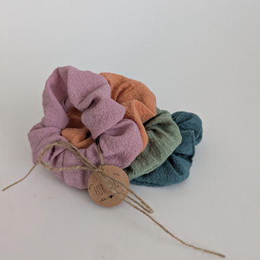 Set mit 4 Stoff-Scrunchies