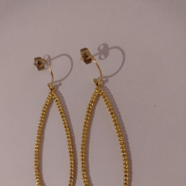 Ohrringe, Gold, Tropfenform