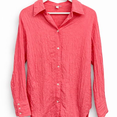 Camicia oversize da donna rosa