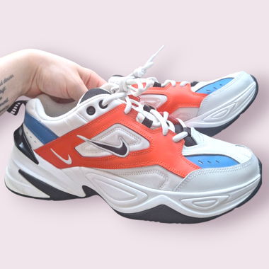 Nike M2K Tekno White Blue Orange (EUR 42.5) New