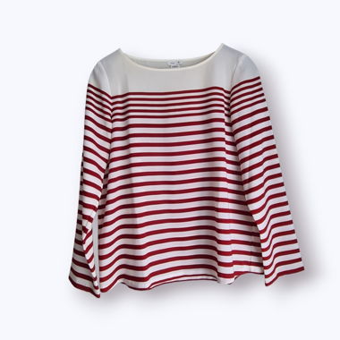Blouse rayé rouge et blanc La Redoute, taille 42