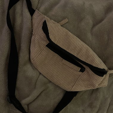 Beige Cord-Fannypack