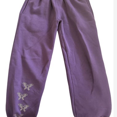 Completo hoodie e jogging viola