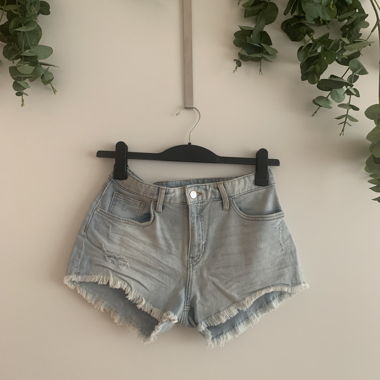 Fringed Denim Shorts