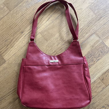 Red vintage handbag