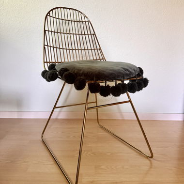 Golden metal chair