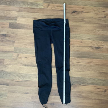Black Lululemon Leggings with Adjustable Hem