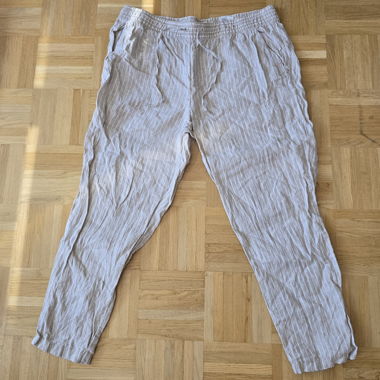Pantalons en lin rayés H&M