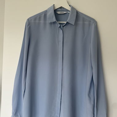 & Other Stories Light Blue Silk Blouse