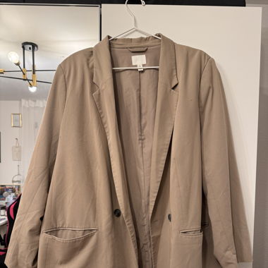 Beige Oversized Blazer
