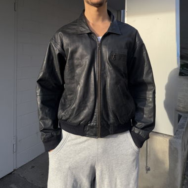 Giacca bomber in pelle vintage
