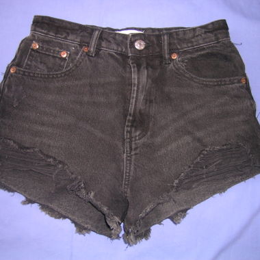 Black Denim Shorts