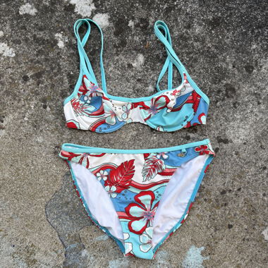 Completo bikini floreale anni 2000