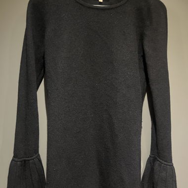 Abito maglione in cashmere nero