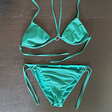 Meerjungfrau-Glitzer-Bikini in Grün