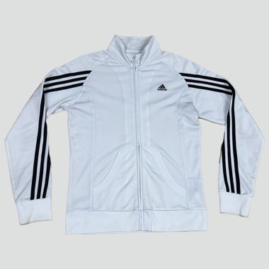 Adidas vintage white track jacket