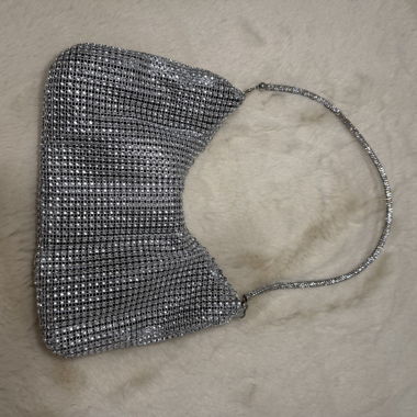 Silver Rhinestone Handbag