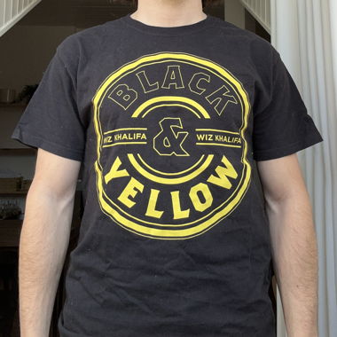 T-shirt black & yellow Wiz Khalifa M