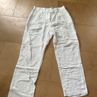 Weisse Leinenhose 