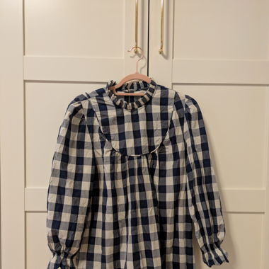 Doen checked pattern 100% cotton dress