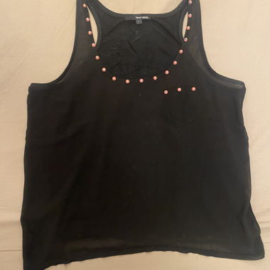 Black Tank Top with Studs