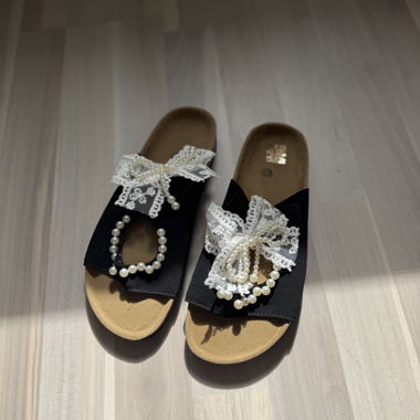 Mules déco avec perles