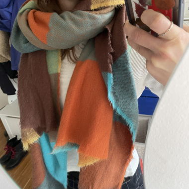 Colorful winter scarf 