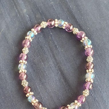 Armband mit Amethyst und Lebensblume