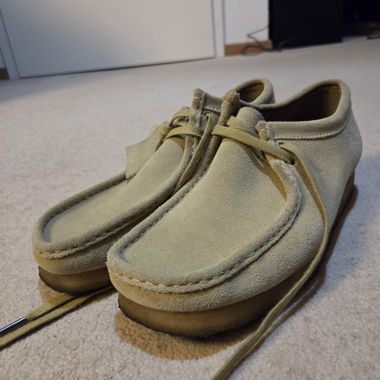 Clarks Originals Schuhe aus beigem Veloursleder