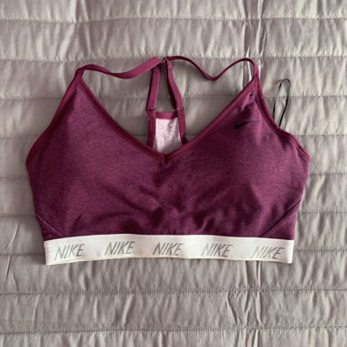 Burgundy Nike Sports Bra