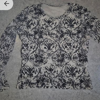 T-shirt à manches longues avec impression en velours