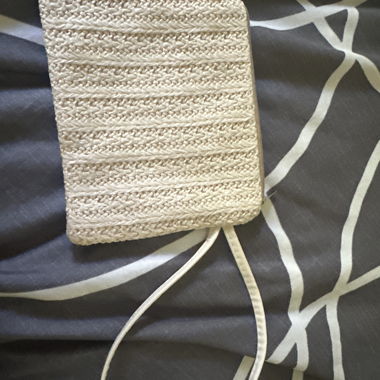 Pochette intrecciata beige