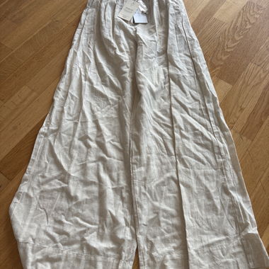 Neue, Lange Leinenhose beige von Vila