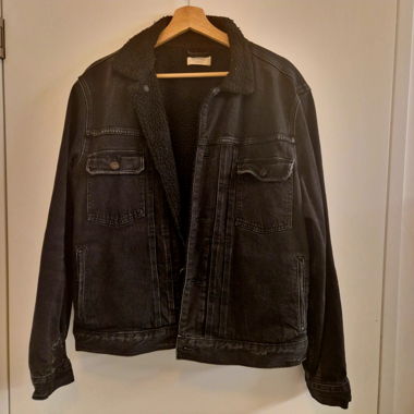 AllSaints - Fleece Denim Jacket Black