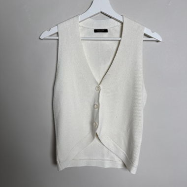 Gilet en maille crème