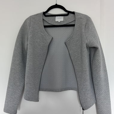 Veste courte légère gris clair