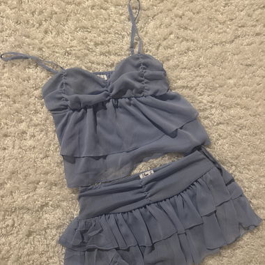Set due pezzi blu/viola