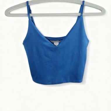 Blaues Crop Top