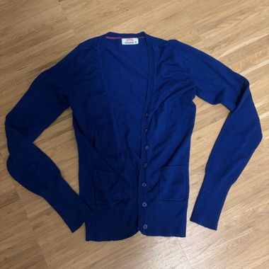 Cardigan blu in maglia