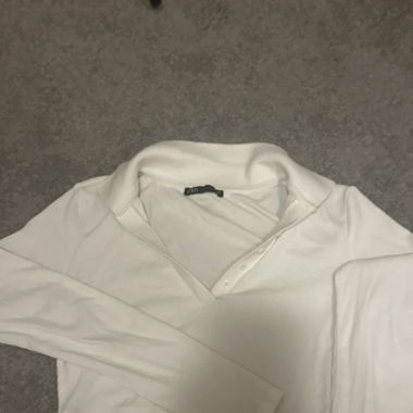 Crop top blanc décolleté 