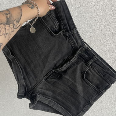 Black Denim Shorts