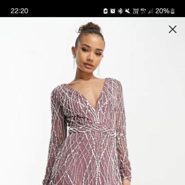 Violettes Maxikleid