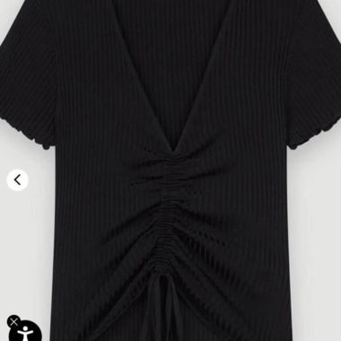 Maje Black Pleated Top