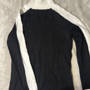 Black and white winter dress